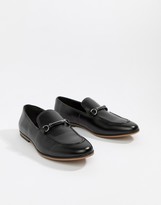 Thumbnail for your product : ASOS DESIGN loafers in black faux leather with snaffle
