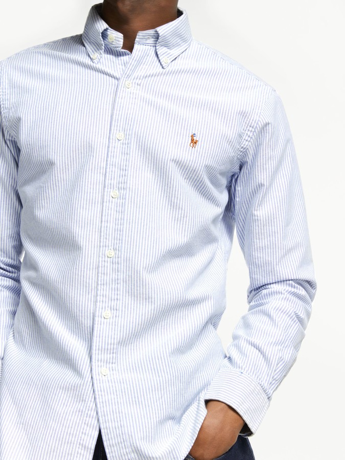 ralph lauren slim fit striped shirt