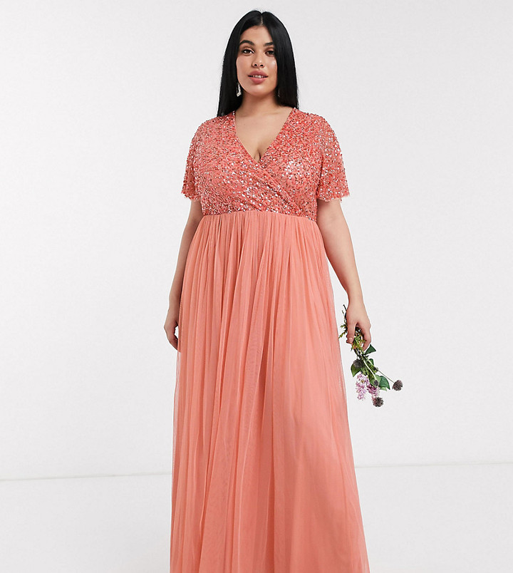Plus Size Coral Dresses | Shop the world's largest collection of fashion |  ShopStyle
