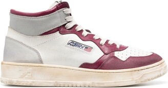 AUTRY Distressed-Finish High-Top Sneakers