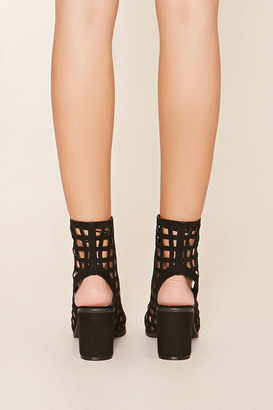 Forever 21 FOREVER 21+ Faux Suede Cutout Sandals