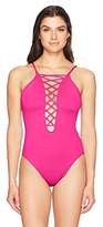 Thumbnail for your product : La Blanca Women's Island Goddess Laceup Hi-Neck Mio One Piece Swimsuit