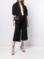 Thumbnail for your product : Antonio Marras Floral Sequin Cropped Jeans