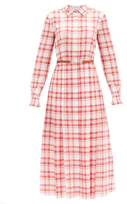 red checked shirt dress womens