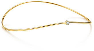 Tiffany & Co. Elsa Peretti Wave single-row diamond bangle in 18k gold, medium