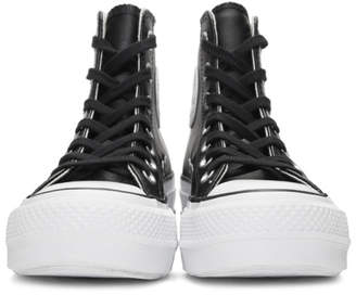 Converse Black Leather Chuck Taylor All Star Lift Clean Sneakers