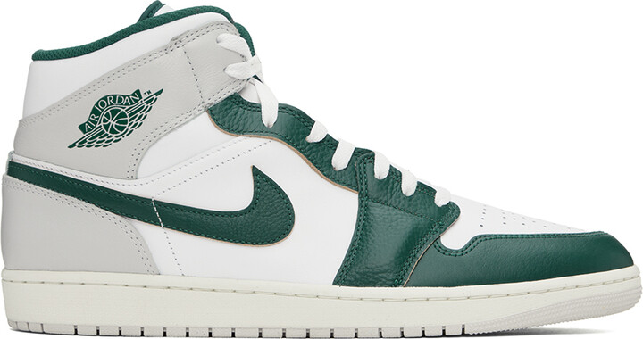green and white aj1