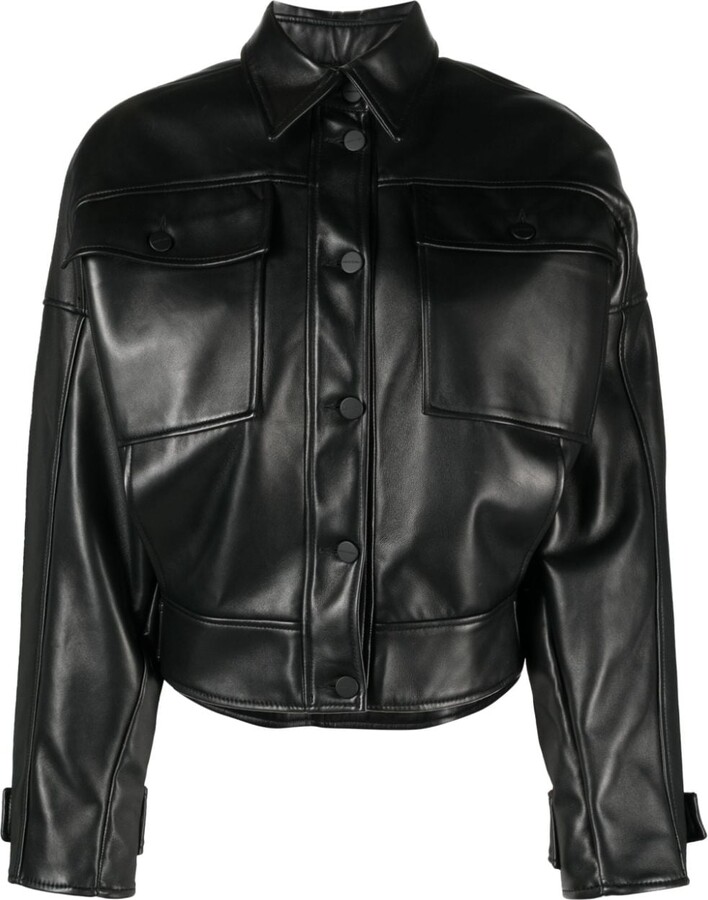 Ly Varey Lin Women's Faux Leather Motorcycle Jacket PU Slim Short Biker Coat