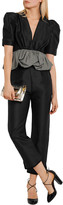 Thumbnail for your product : Isa Arfen Cotton and silk-blend faille straight-leg pants