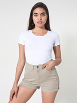 Thumbnail for your product : American Apparel Stretch Twill High-Waist Side Zipper Short