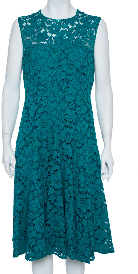 Sleeveless Floral Lace Fit Flare Dress | Shop the world's largest  collection of fashion | ShopStyle