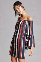 Thumbnail for your product : Forever 21 FOREVER 21+ Striped Off-the-Shoulder Dress