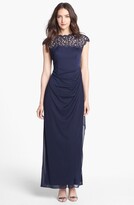 Thumbnail for your product : Alex Evenings Lace Ruffle Column Gown