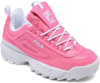 Fila Big Girls Disruptor 2 Glimmer Casual Sneakers from Finish Line