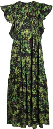 Cynthia Rowley Nairobi tropical-print kaftan dress