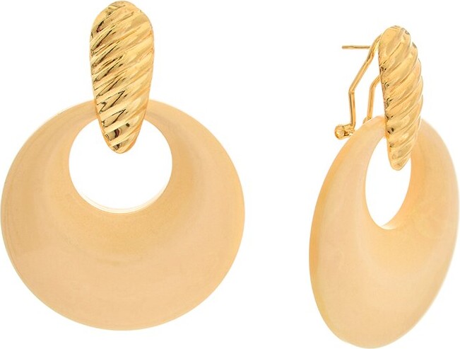 Kenneth Jay Lane Plated Door Knocker Earrings