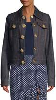 Thumbnail for your product : Michael Kors Collection Jewel Button Denim Jacket