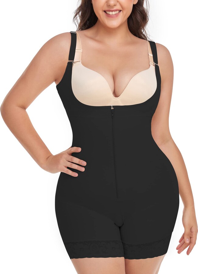 Equilibrium Post Op One Piece Girdle with Sleeves And Bra