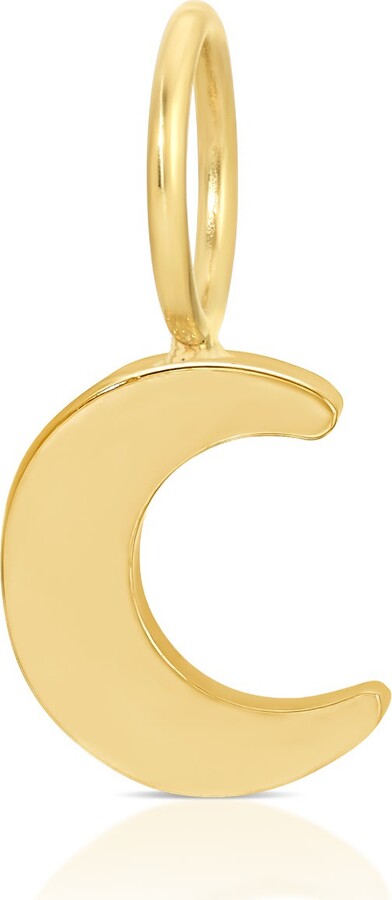 Maya Brenner Charm Pendant - Moon Yellow Gold