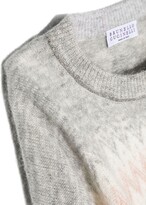 Thumbnail for your product : BRUNELLO CUCINELLI KIDS Zig-Zag Intarsia-Knit Jumper