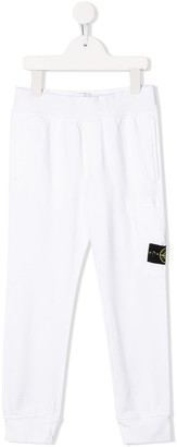 Stone Island Junior elasticated logo patch joggers Stone Island Junior elasticated logo patch joggers