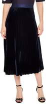 Thumbnail for your product : Sandro Pleat Velvet Midi Skirt