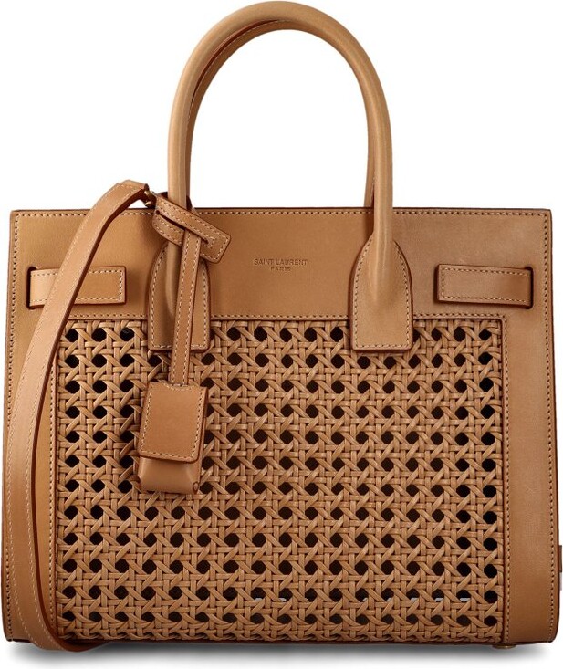Saint Laurent Perforated Shopping East-West Tote Bag - ShopStyle