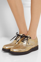 Thumbnail for your product : Esquivel Vanas distressed metallic leather brogues