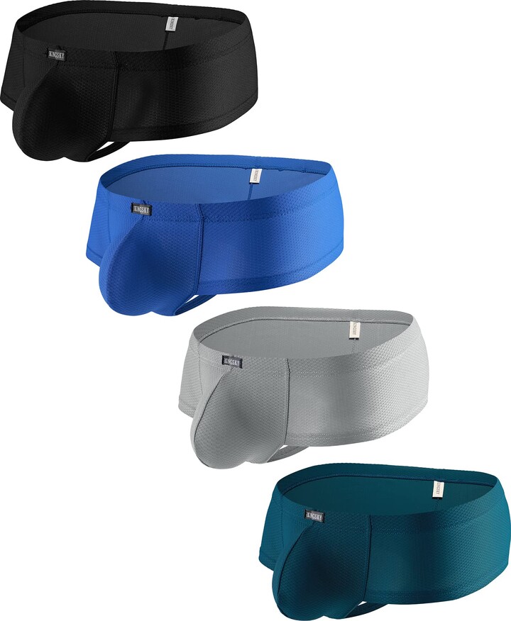 iKingsky Bulge Cheeky Boxer Shorts for Men Sexy Brazilian Back ...