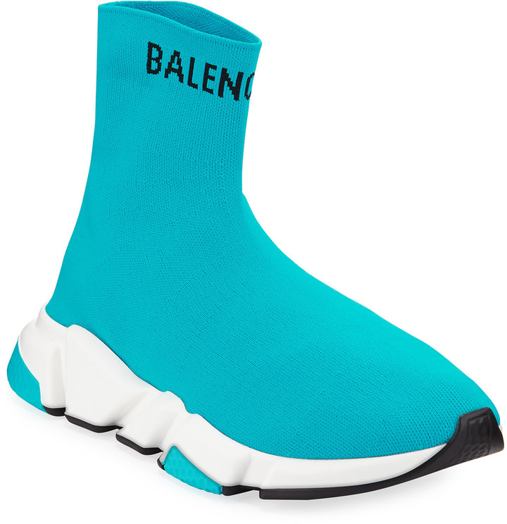 navy blue balenciaga runners