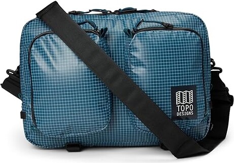 Topo Designs Apex Briefcase Backpack Bags Pond Blue, Ripstop