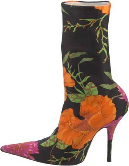 Balenciaga Floral Boots | ShopStyle