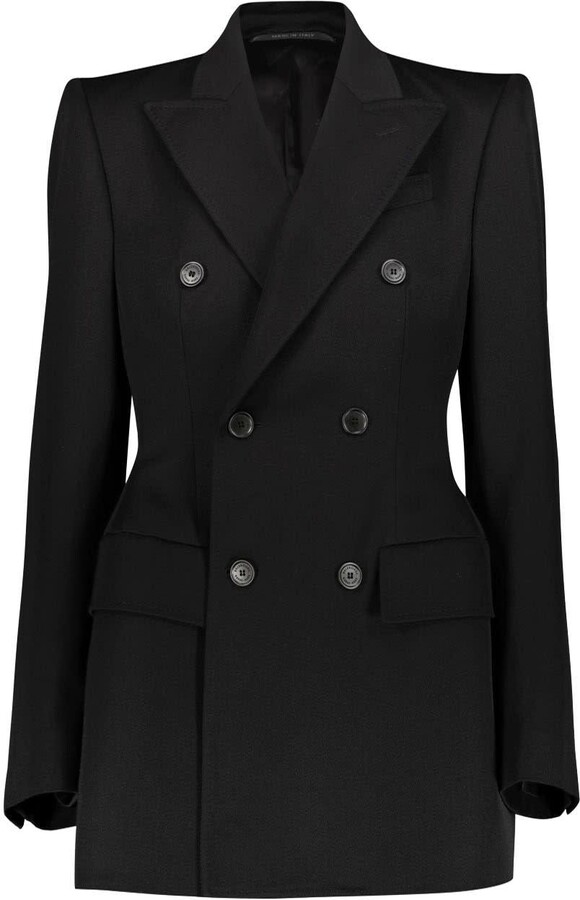 Balenciaga Garde-robe Hourglass Double Brested Jacket - ShopStyle