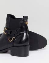 Thumbnail for your product : Carvela Saddle Leather Buckle Flat Ankle Boots