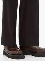 Thumbnail for your product : Bottega Veneta Exaggerated Sole Leather Mid Calf Boots - Mens - Dark Brown