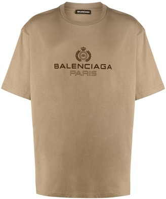 Balenciaga logo-print short-sleeve T-shirt - ShopStyle