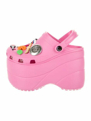 Balenciaga x Crocs Platform Rubber Slingback Sandals Pink - ShopStyle