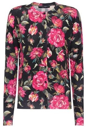 Dolce & Gabbana Floral-printed cashmere cardigan