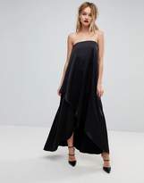 Thumbnail for your product : ASOS Bandeau Wrap Satin Midi Dress