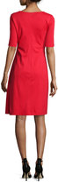 Thumbnail for your product : Lafayette 148 New York Short-Sleeve Twisted-Front Dress