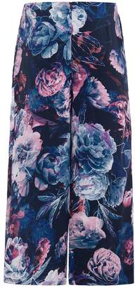 Abigail London - Silk Floral Print Kitty Culottes Navy