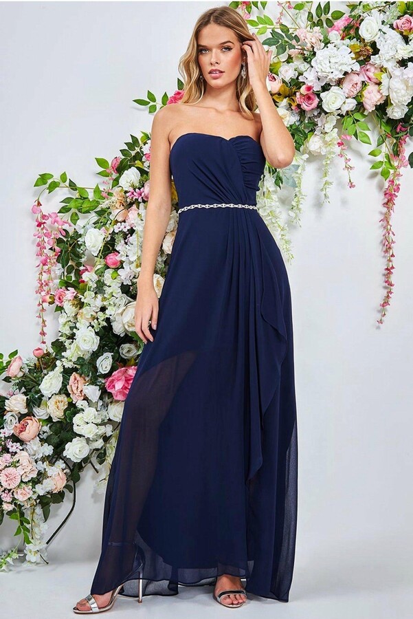 Navy Bardot Dress | Shop The Largest Collection | ShopStyle UK