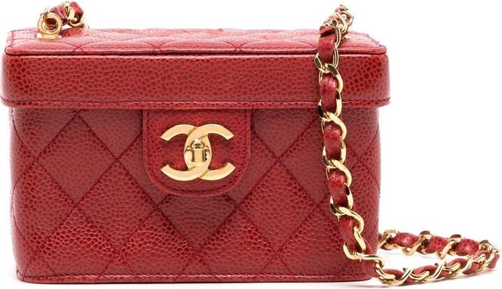 Vintage Chanel bag Timeless 23 red colour in lambskin 3 series  19941996  For Sure Vintage