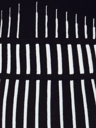Damsel in a Dress Adela Stripe Knitted Tunic Dress, Black/White