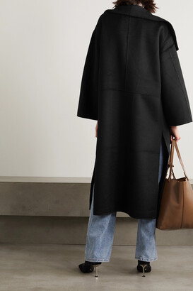 Totême Signature Wool And Cashmere-blend Coat - Black