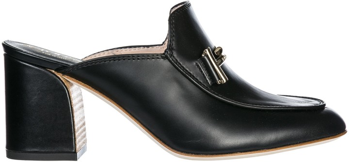 tods mules in leather