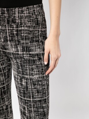 Rosetta Getty Cropped Plaid Flared Trousers