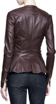 Thumbnail for your product : The Row Stretch Leather Peplum Jacket
