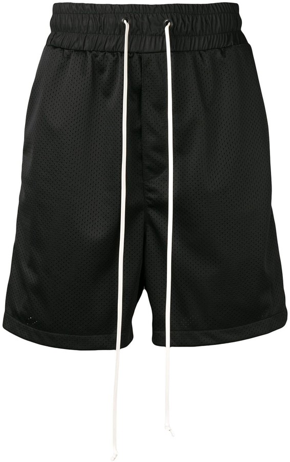 high waisted track shorts