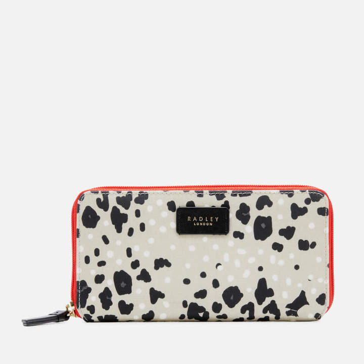 Radley Women's Leopard Oilskin Large Zip Around Matinee Purse